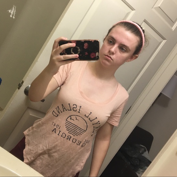 Peach Jekyll Island T-Shirt Blouse - Picture 1 of 2